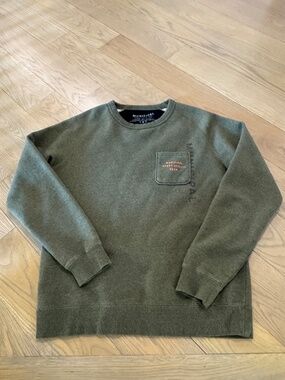 Municipal Sport Utility Gear Green Cotton Polyester Fleece Crewneck Sweatshirt M